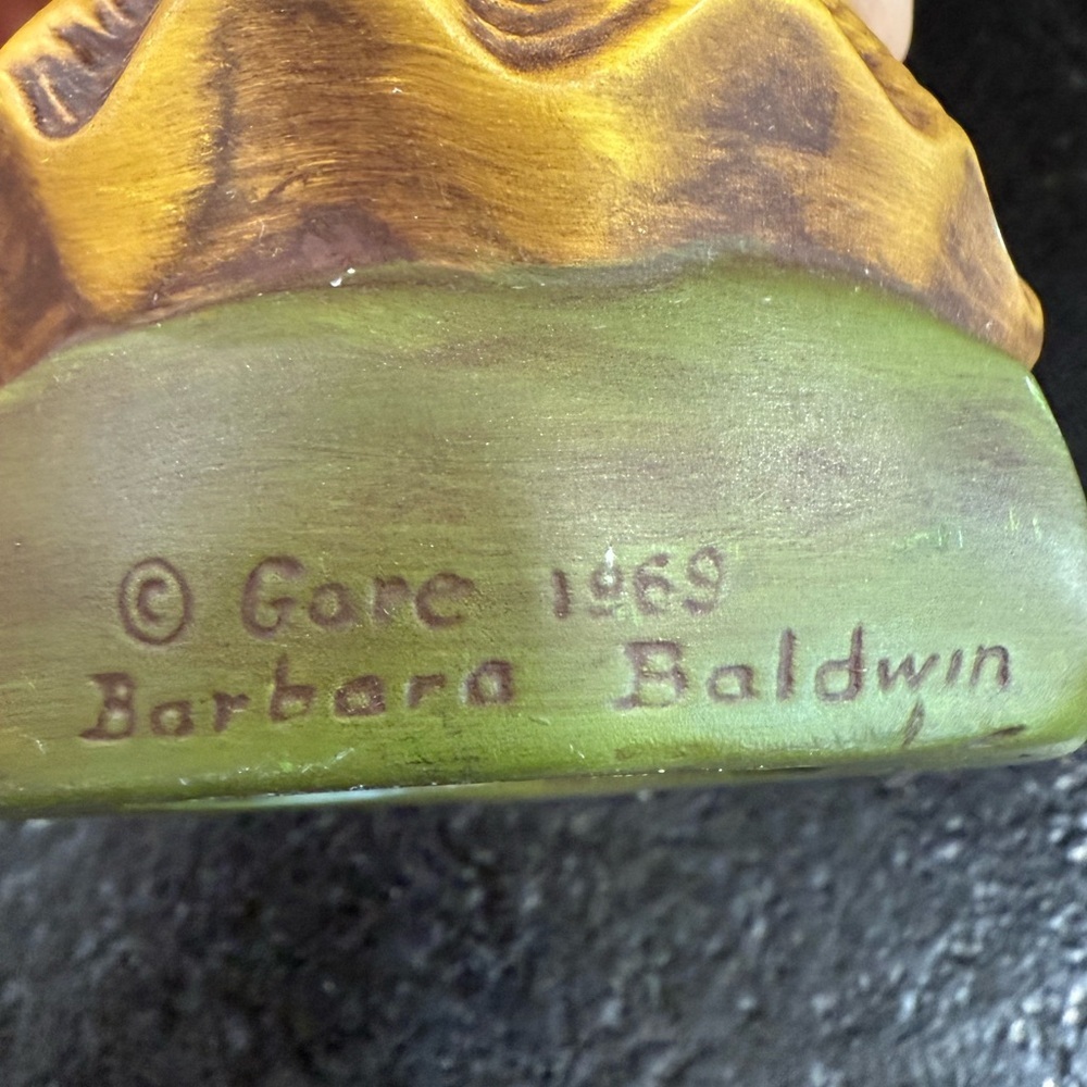 Vintage Gare 1969 Barbara Baldwin Girl With Doll Ceramic Figurine Paula β71 - Picture 12 of 13